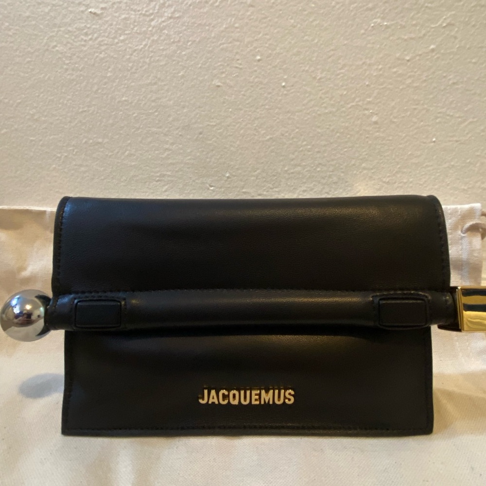 Jacquemus Black Leather Clutch